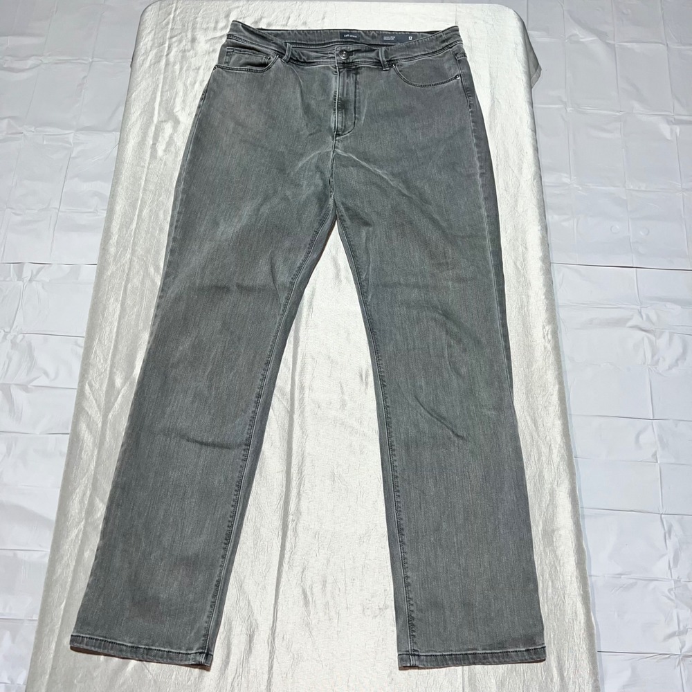 J.Jill Denim Womens 12 High Rise Straight Leg Gray Jeans Stretch WPT145141
